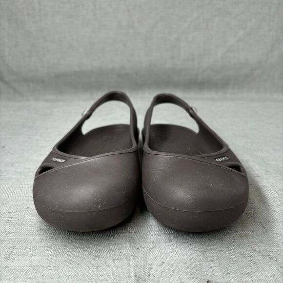 Crocs Olivia Gem Slingback Flats Brown Slip On Women’s Size 7 - Picture 4 of 10